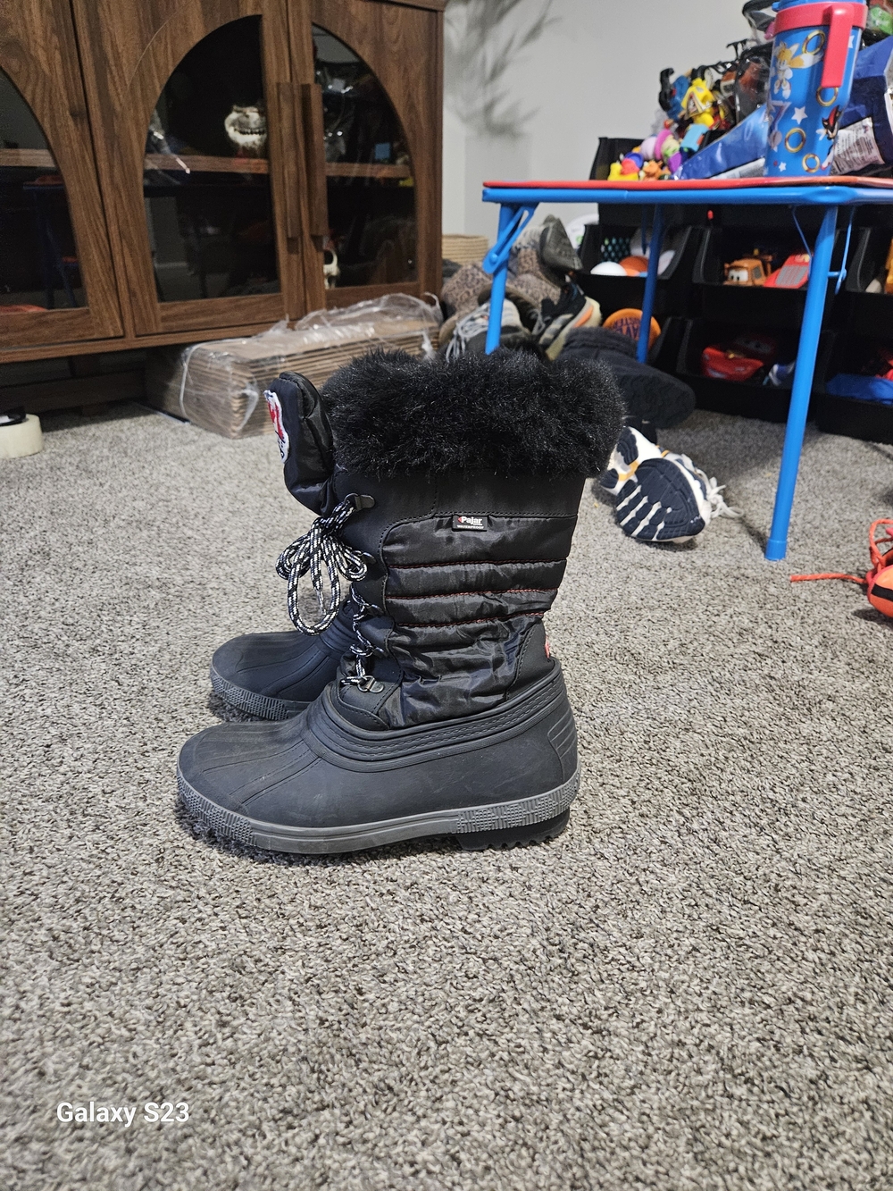 Pajar Canada Women’s 8 Waterproof Winter Snow Boots Black Fur -40°F